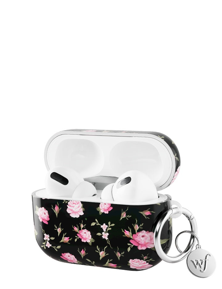 Black and Pink Floral AirPods
