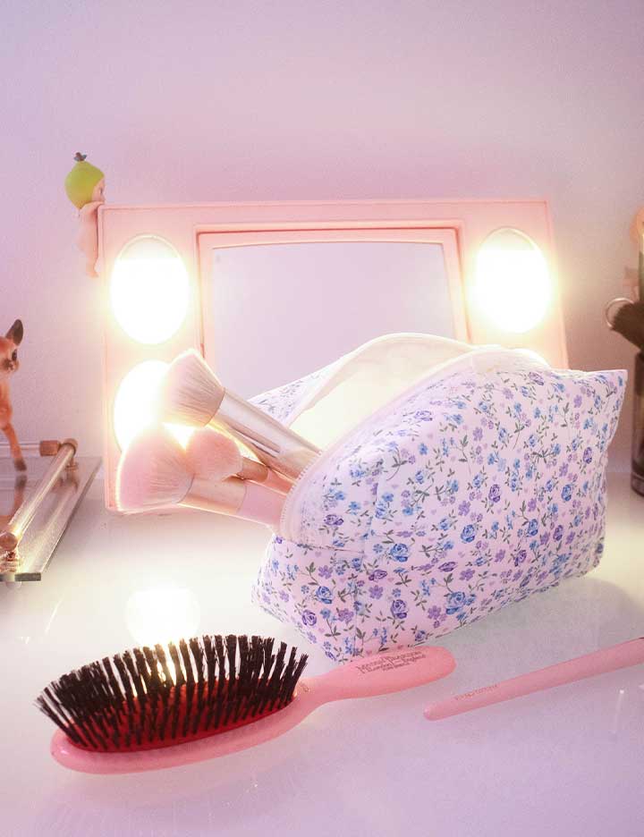 Lilac & Blue Floral Perfect Pouch