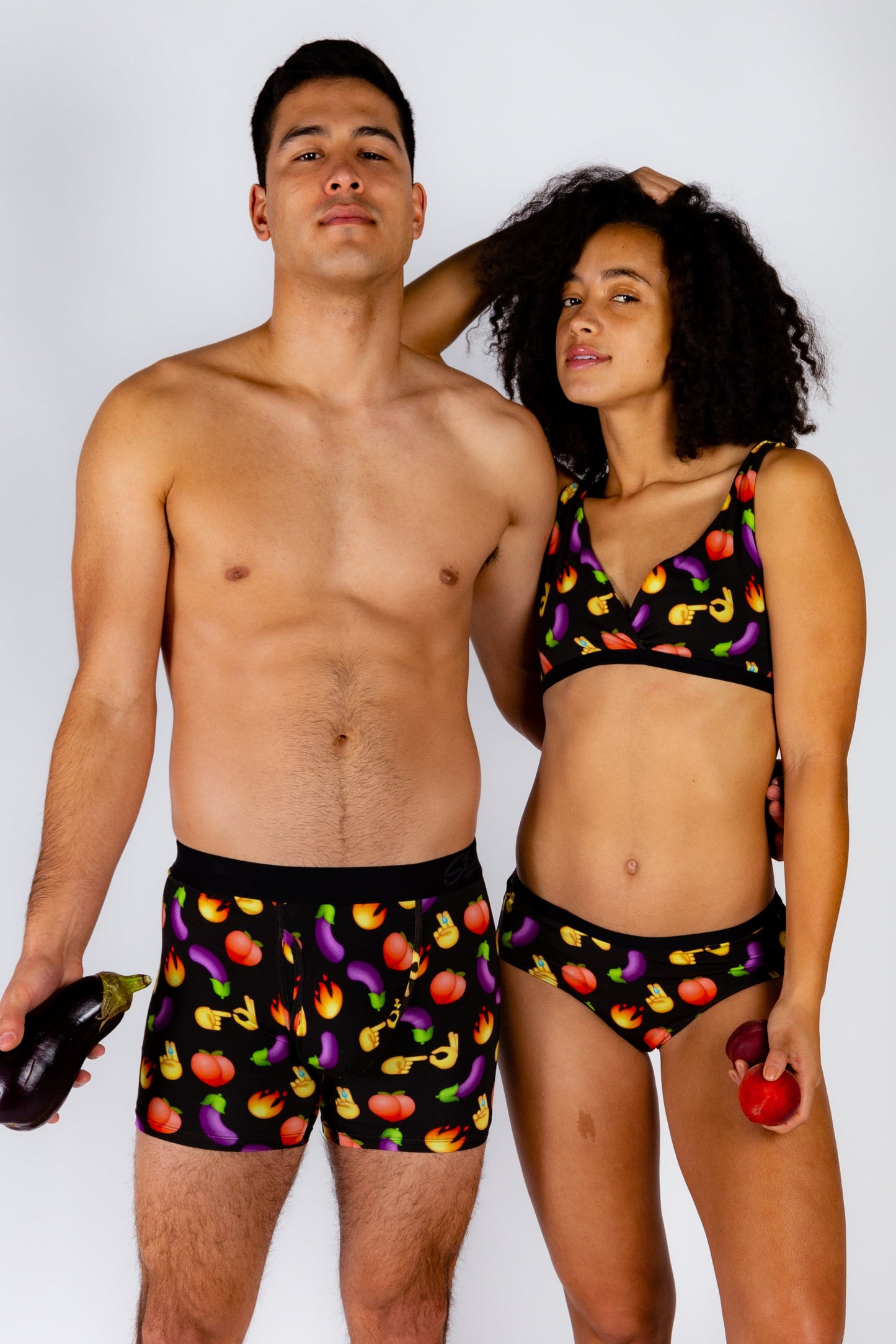 The Emoji After Party | Emoji Patterned Boob Hammock™ Reversible Bralette