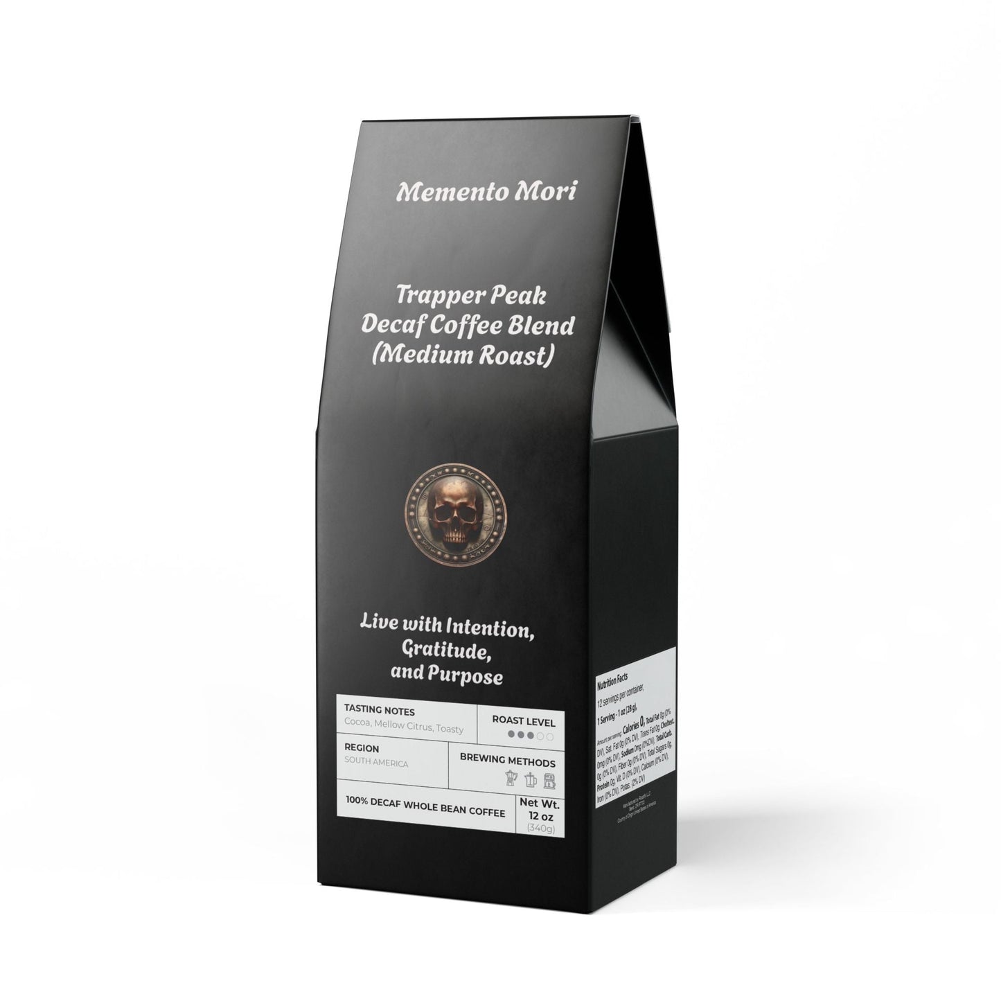 Trapper Peak Decaf Coffee Blend (Medium Roast) - "Memento Mori"