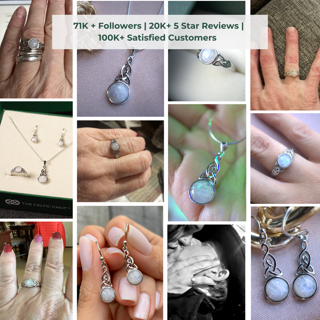 Celtic Mother™ 18K White Gold Moonstone Pendant