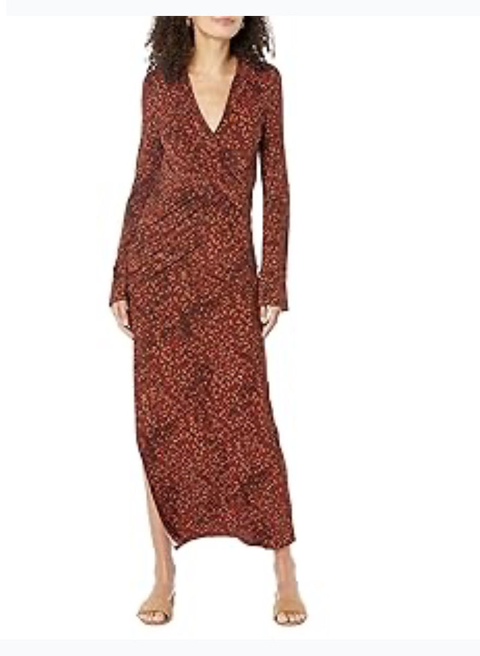 Free People Shayla Wrap Midi Chocolate Combo XS (Women's 0-2)