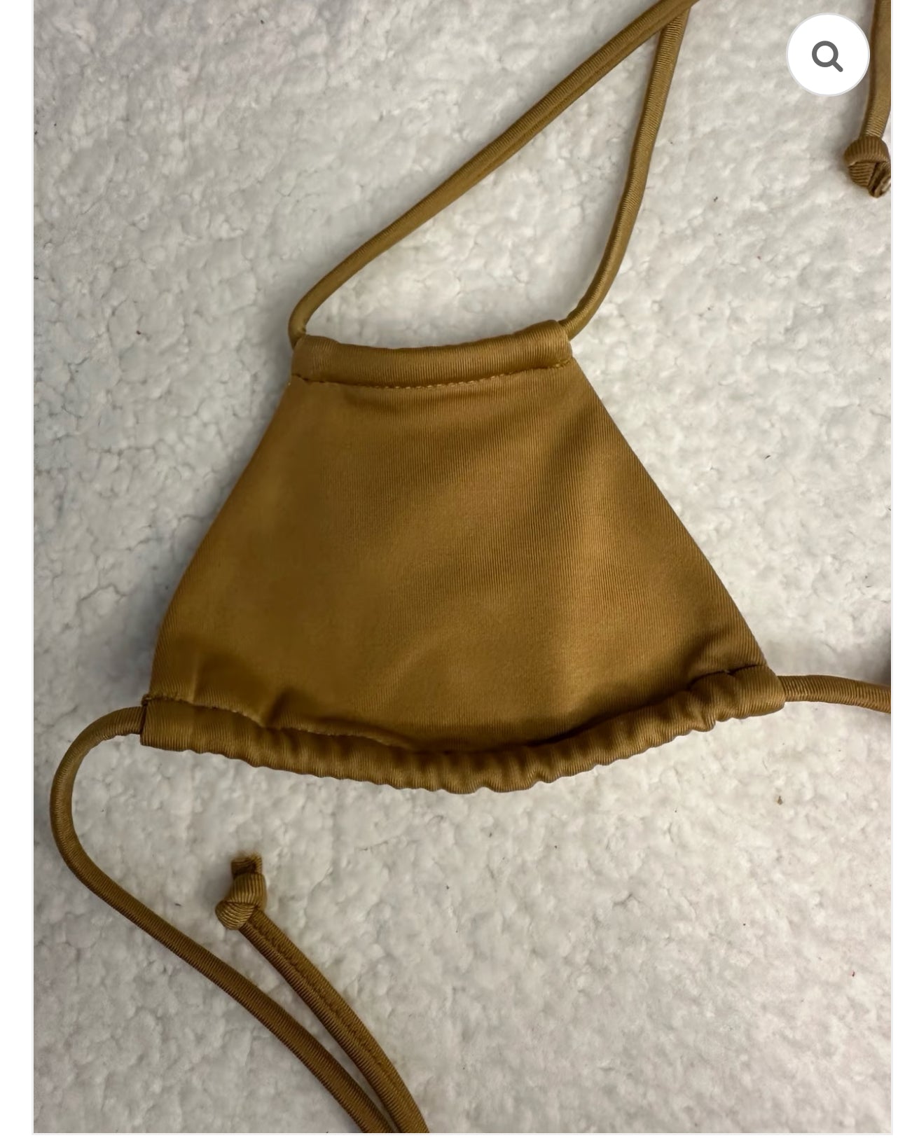 We are HAH HAHt Titsy top in shroom. Tan/brown/gold color. Size small.