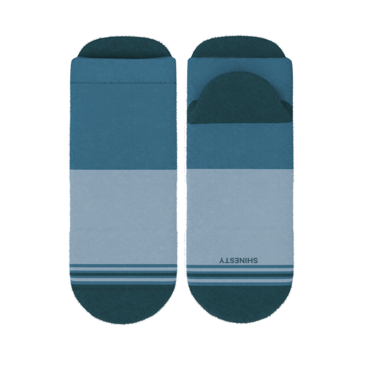 The Atlantic | Blue Color Block Heel Hammock™ Ankle Socks