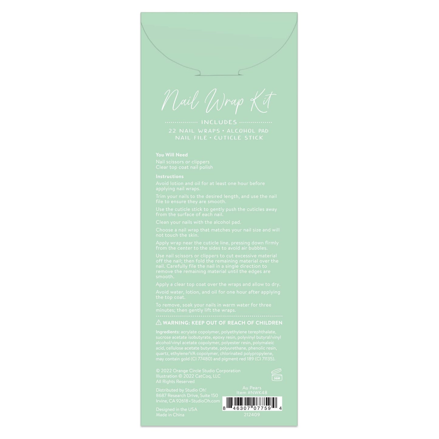 Au Pears Nail Wrap Kit | Nail Care Arts Tools Accessories | On-the-go Travel Kit