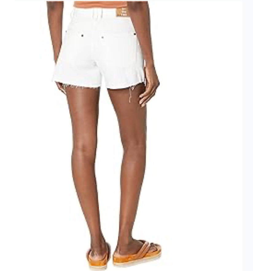 Free People Ivy Mid-Rise Shorts Crystal Clear 24