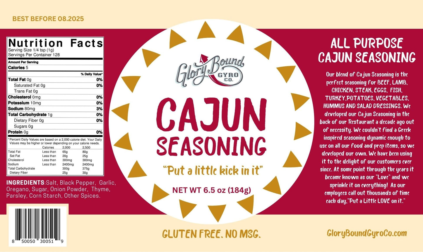 Glory Bound Cajun Seasoning