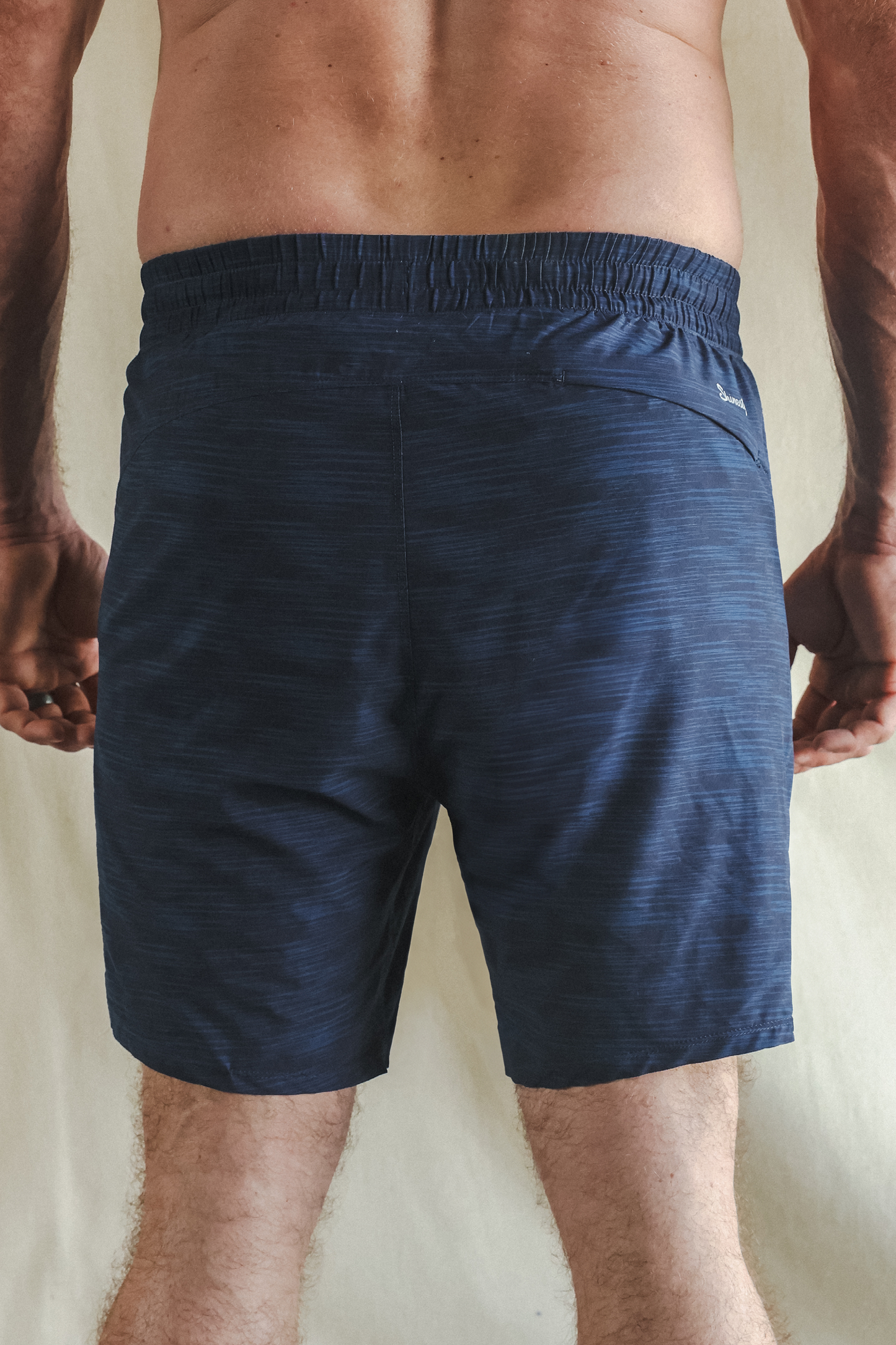 The Cardio King | Navy Space Dye Ball Hammock® 7 Inch Athletic Shorts