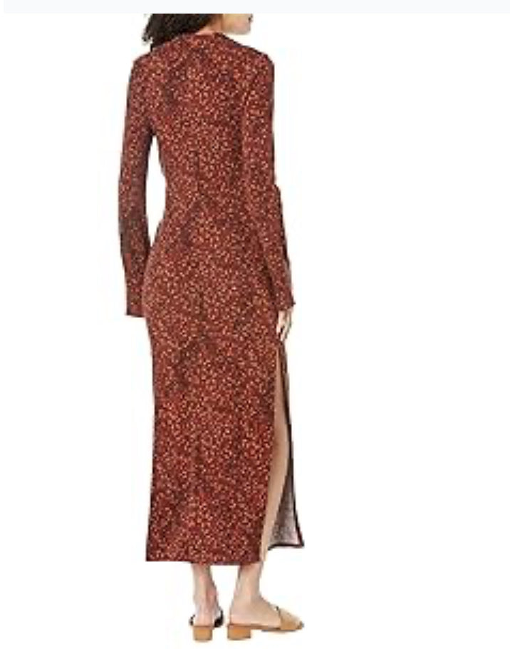 Free People Shayla Wrap Midi Chocolate Combo XS (Women's 0-2)