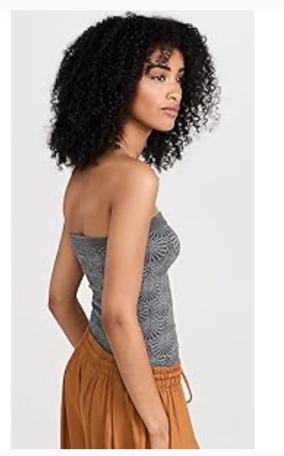 Free People Women's Love Letter Tube Top, Black, M-L