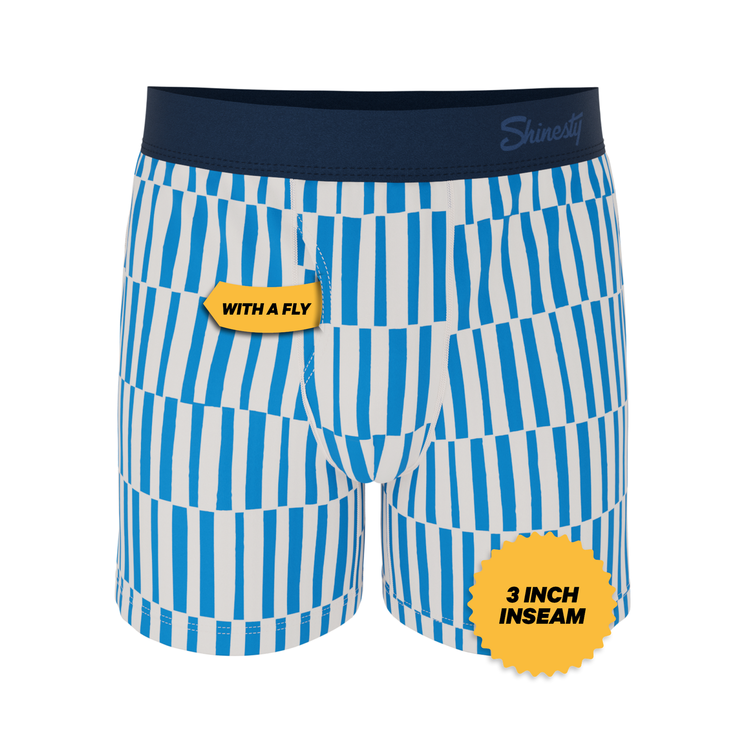 The Hamptons | Blue Mosaic Stripe Boxers