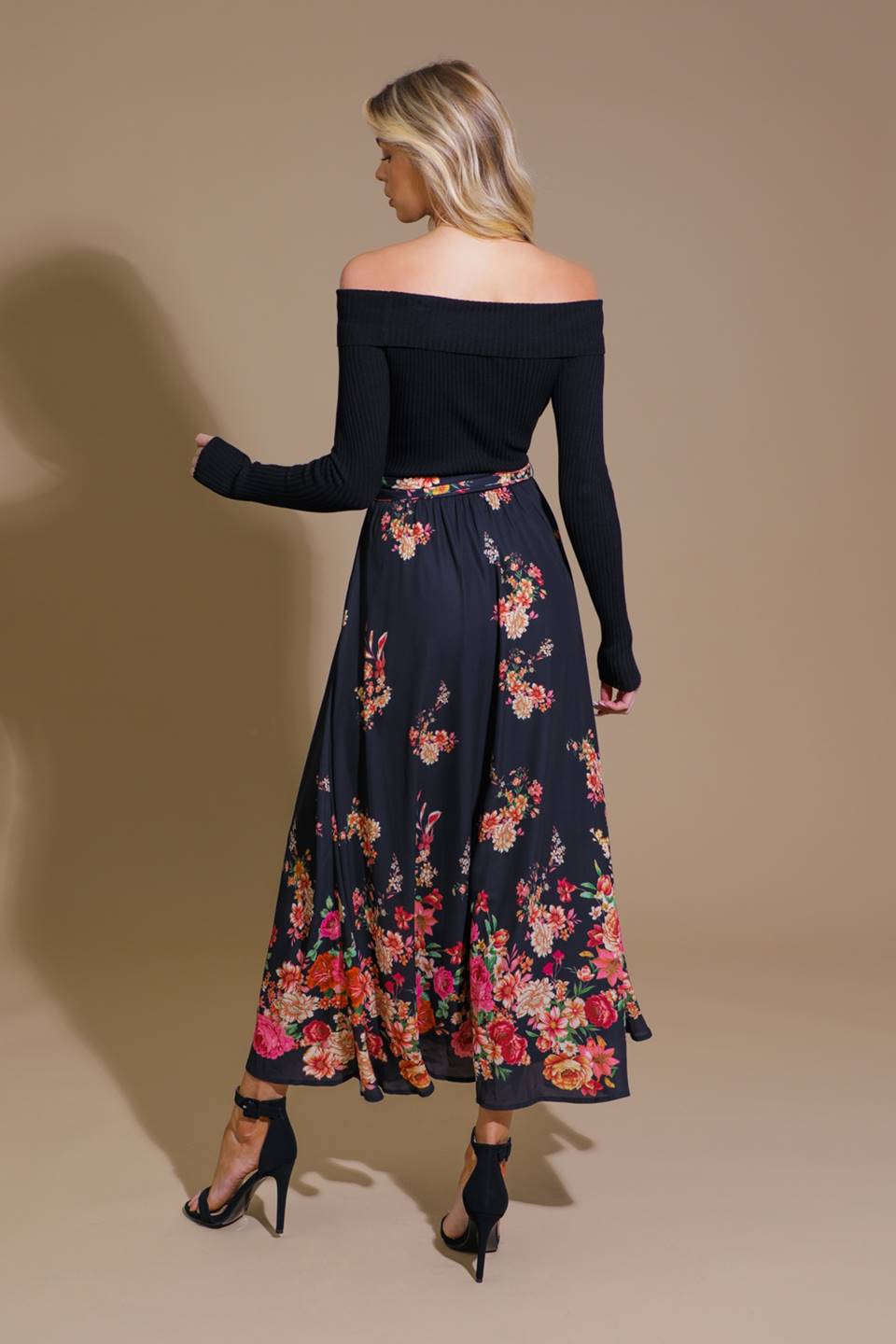 MORNING SONG SWEATER WOVEN MIDI DRESS