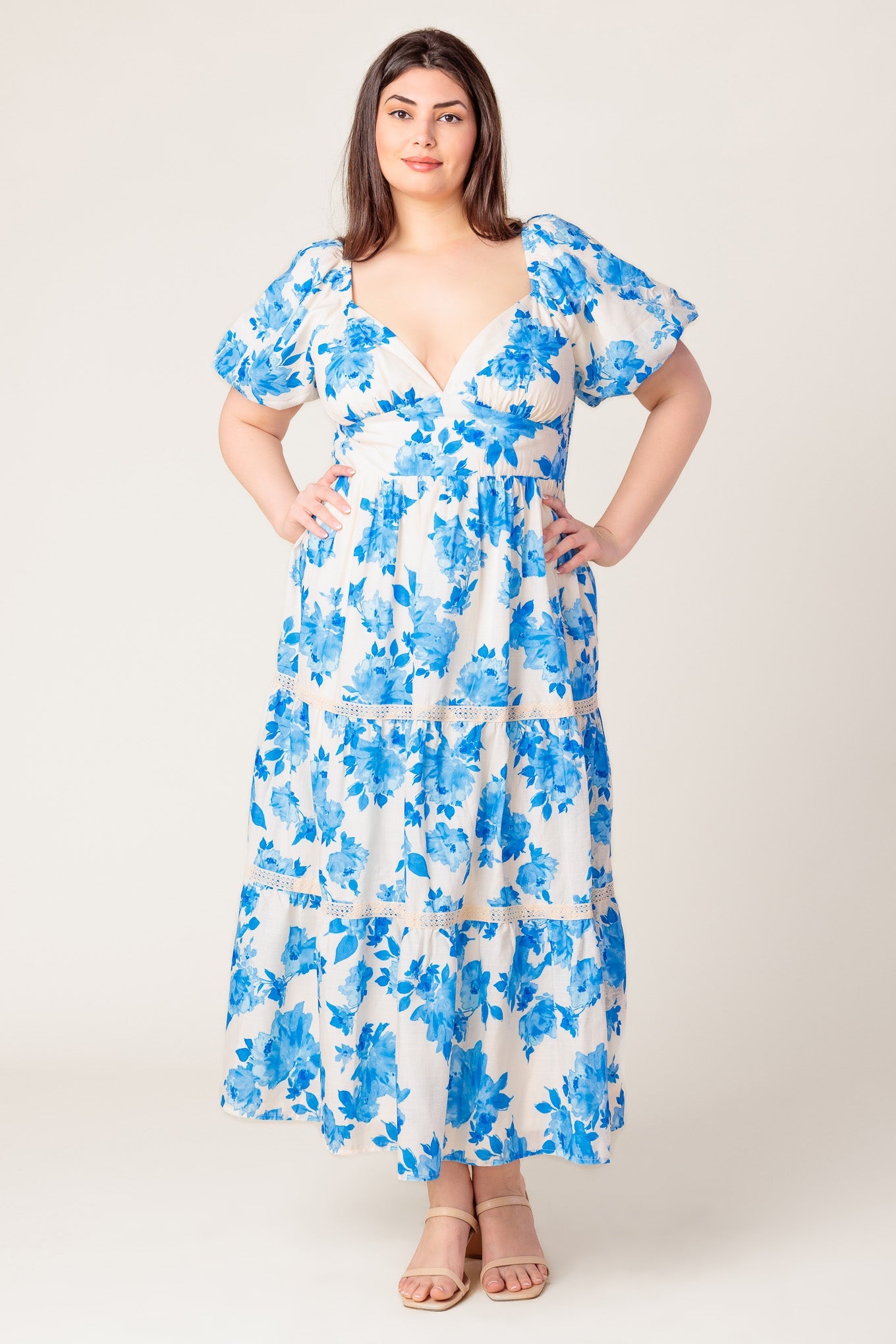 THROUGH THE FOG WOVEN MIDI DRESS