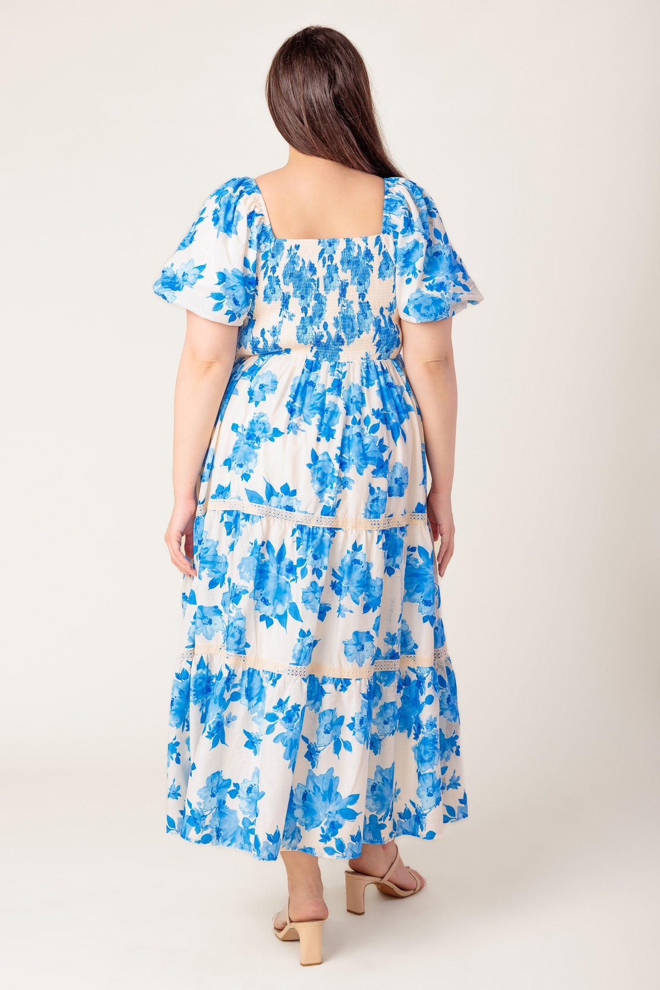 THROUGH THE FOG WOVEN MIDI DRESS
