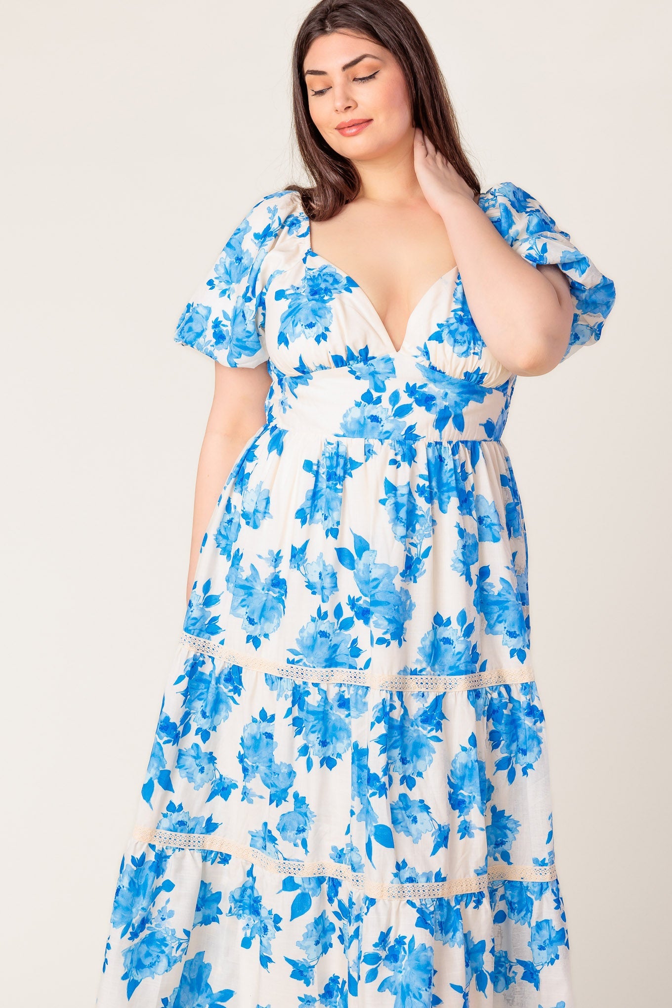 THROUGH THE FOG WOVEN MIDI DRESS