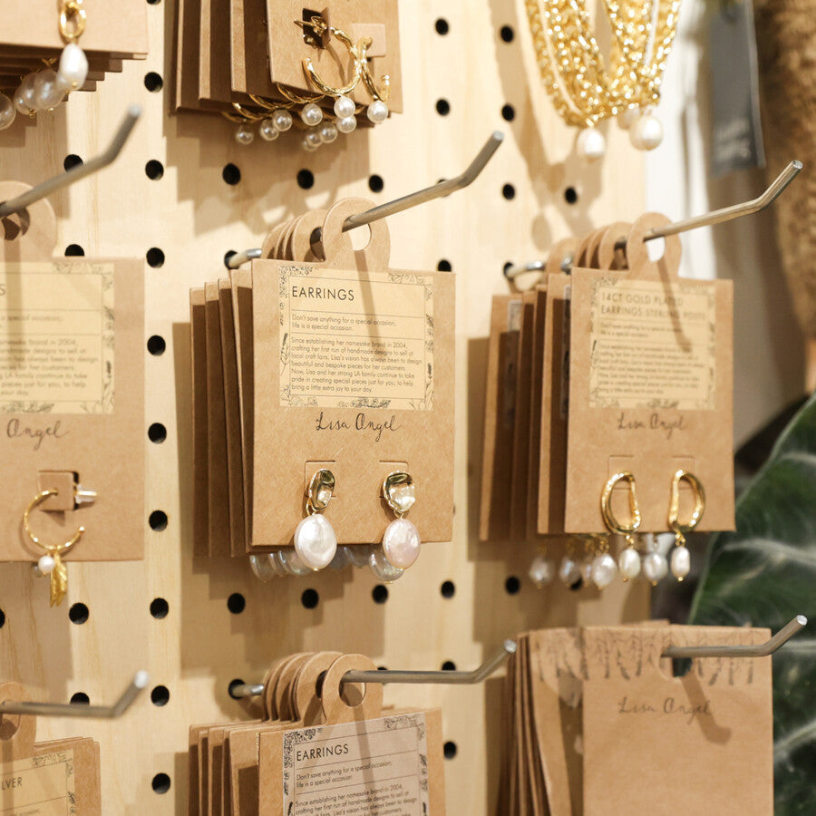 Molten Freshwater Pearl Drop Earrings | 14K Gold Plated Brass and Real Freshwater Pearls