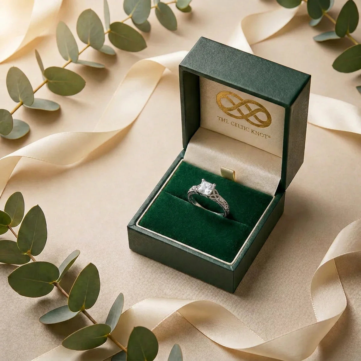 Trinity Knot™ Ring — 18K White Gold | Diamond