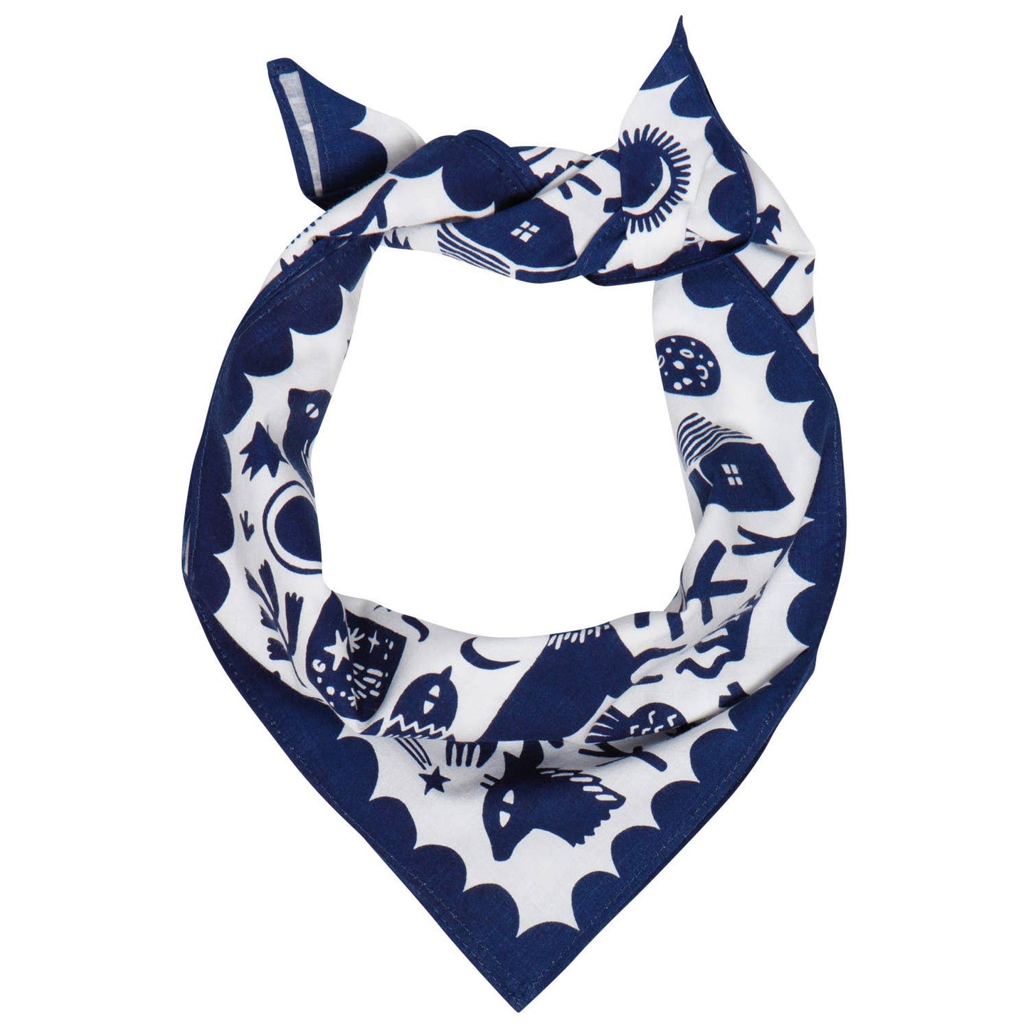 Timber Recycled Cotton Bandana | Scarf Handkerchief Neckerchief | 21"  x  21"