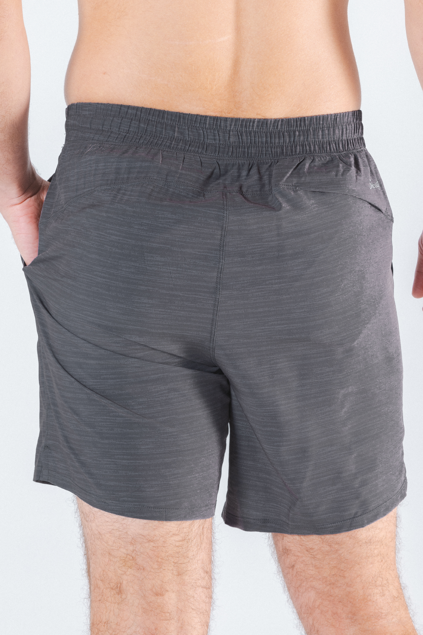 The Tribal Council | Grey Tonal Island Block Ball Hammock® 7 Inch Athletic Shorts