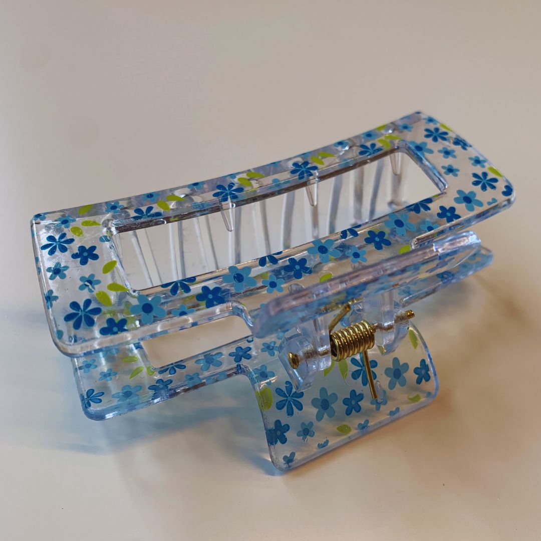 Velvet Claws Hair Clip | The Crystal in Blue Flowers Hair Claw