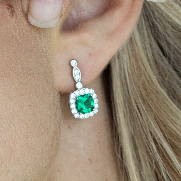 Enchanted Emerald™ 18K White Gold Earrings