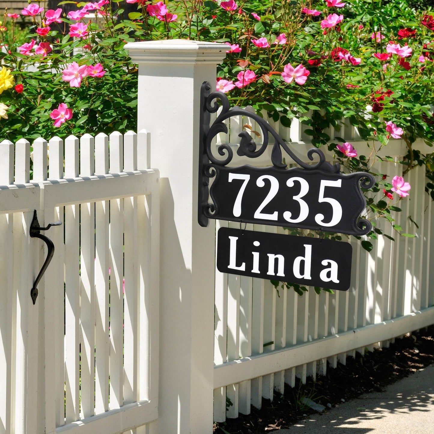 Boardwalk Lamppost Sign With Name Rider
