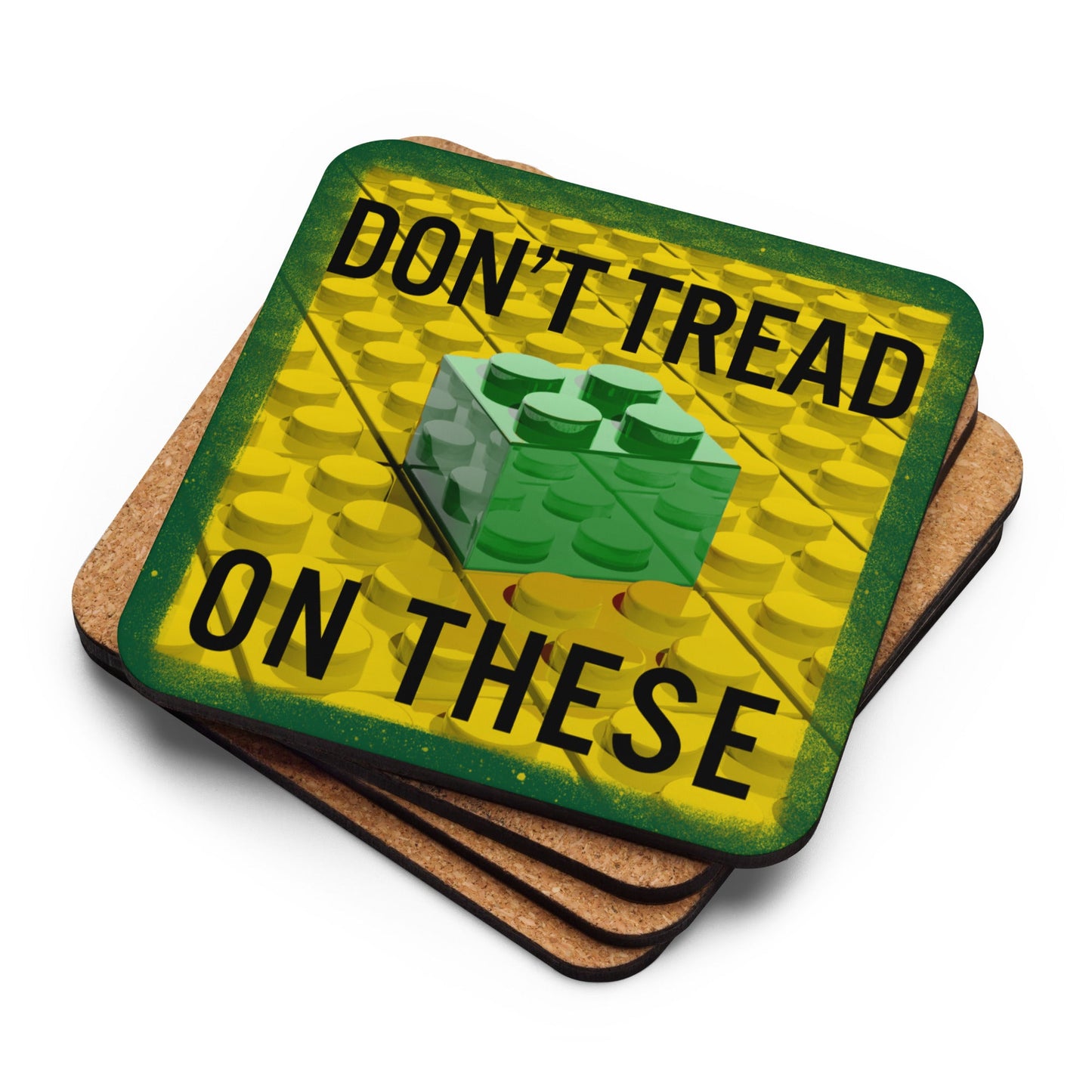 Don't Tread on these Bricks Cork-back coaster