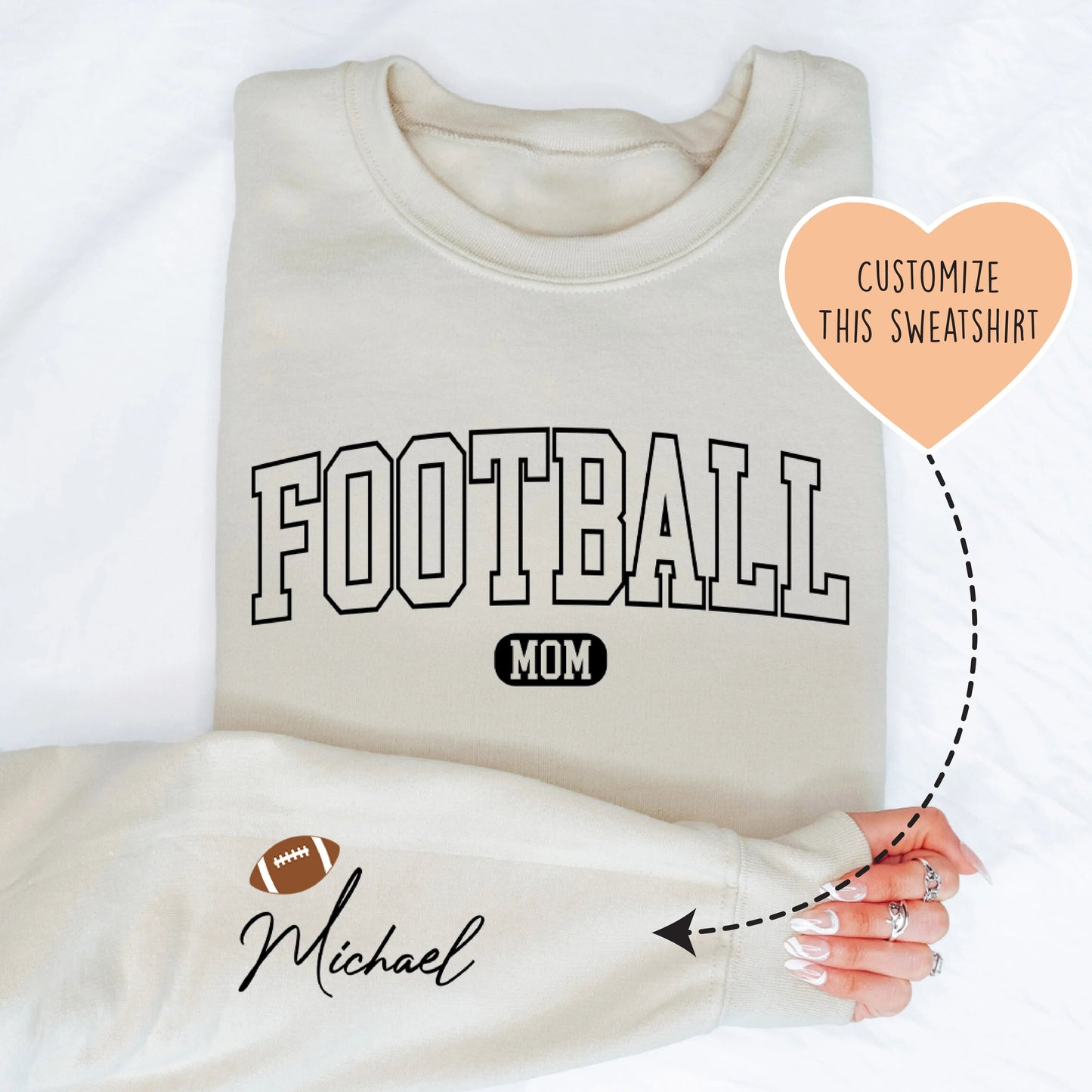 Custom Football Mom Sweatshirt