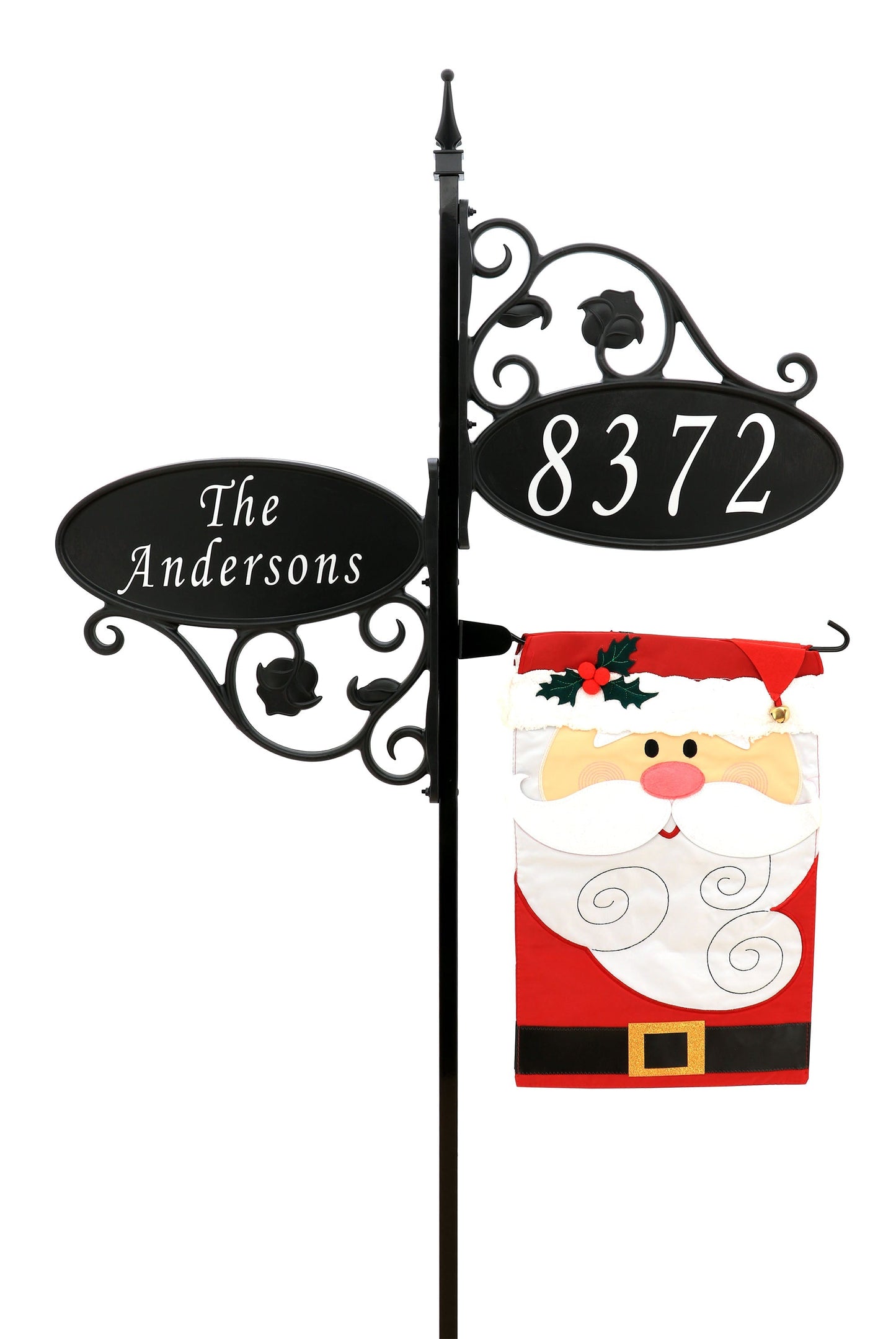 Park Place Dual Bracket Address Sign With Flag