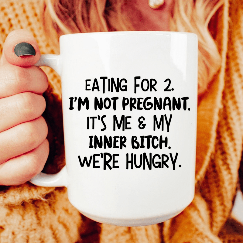 Eating For Two Ceramic Mug 15 oz