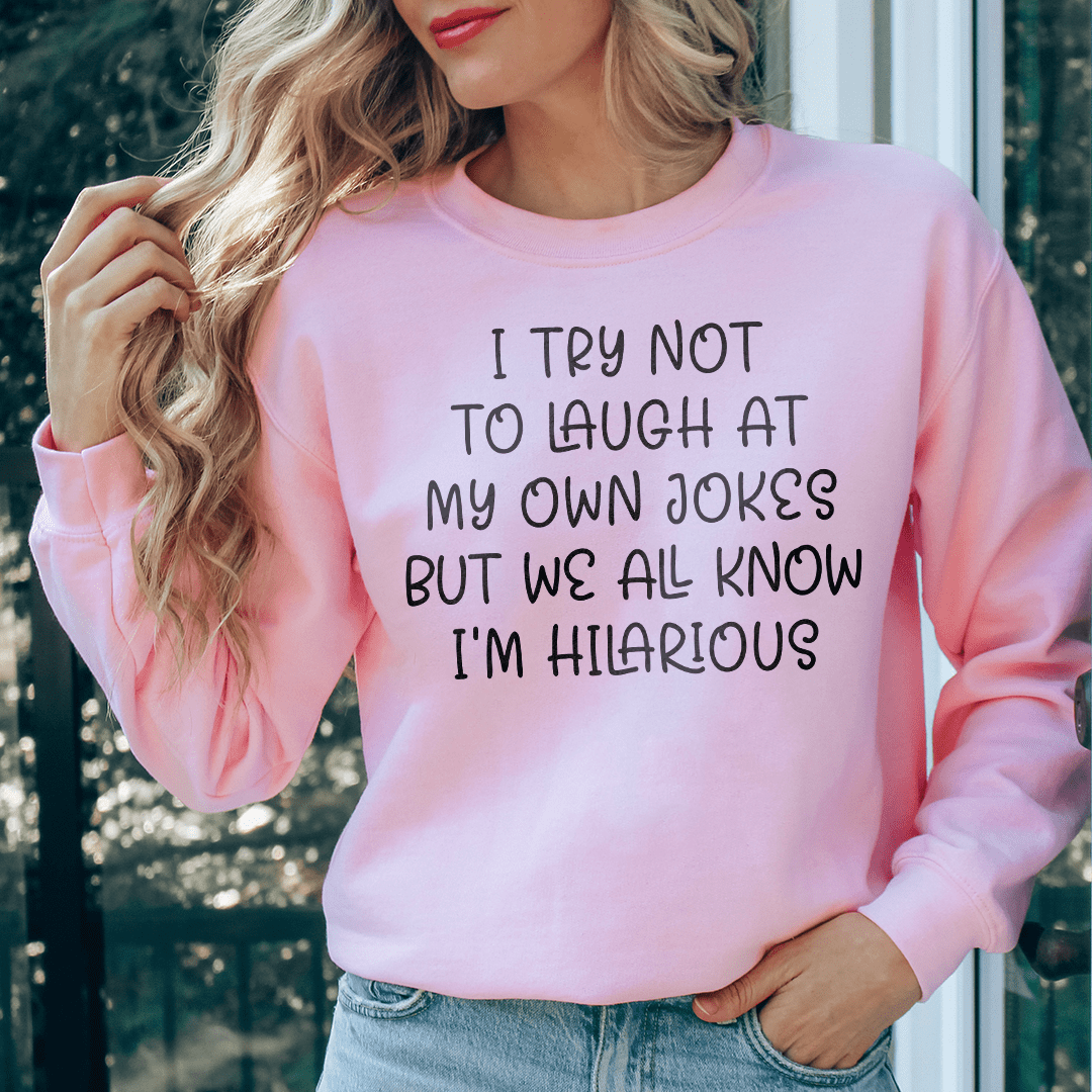 I Try Not To Laugh At My Own Jokes Sweatshirt