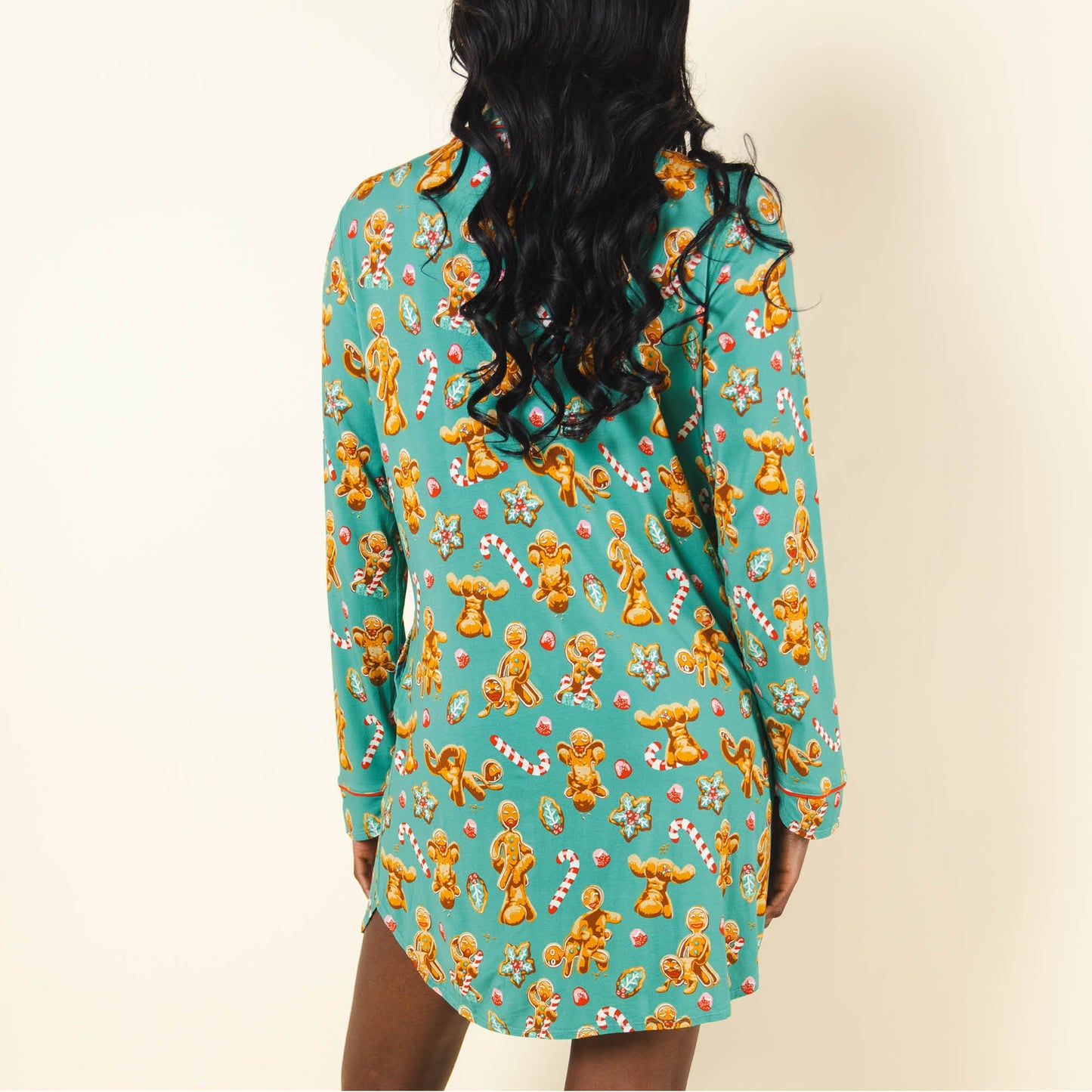 The Ginger Rail | Gingerbread SleepDeep™ Long Sleeve Pajama Dress