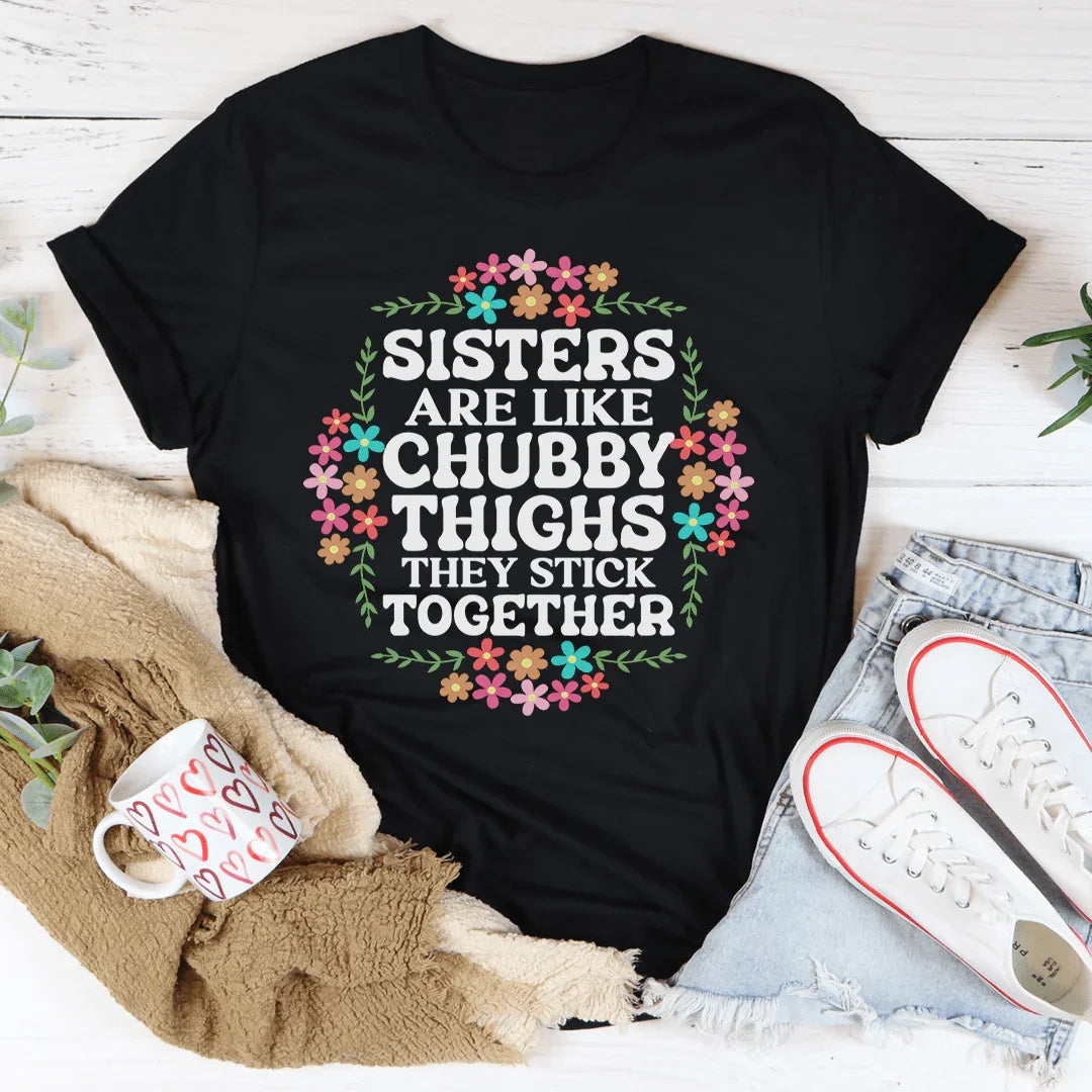 Sisters Are Like Chubby Thighs They Stick Together Tee