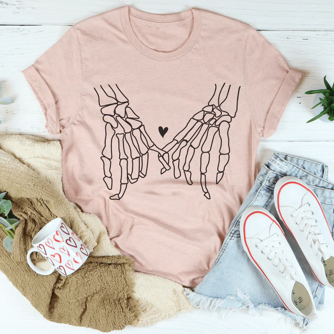 Skeleton Holding Hands Tee