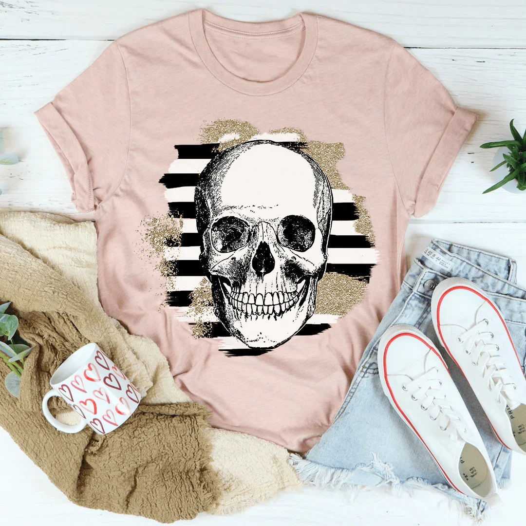 Striped Skull Tee