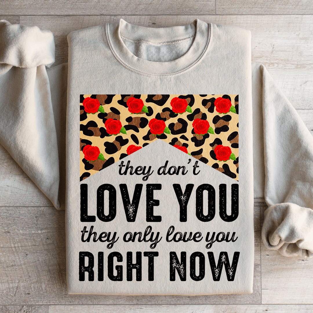 They Don't Love You They Only Love You Right Now Sweatshirt