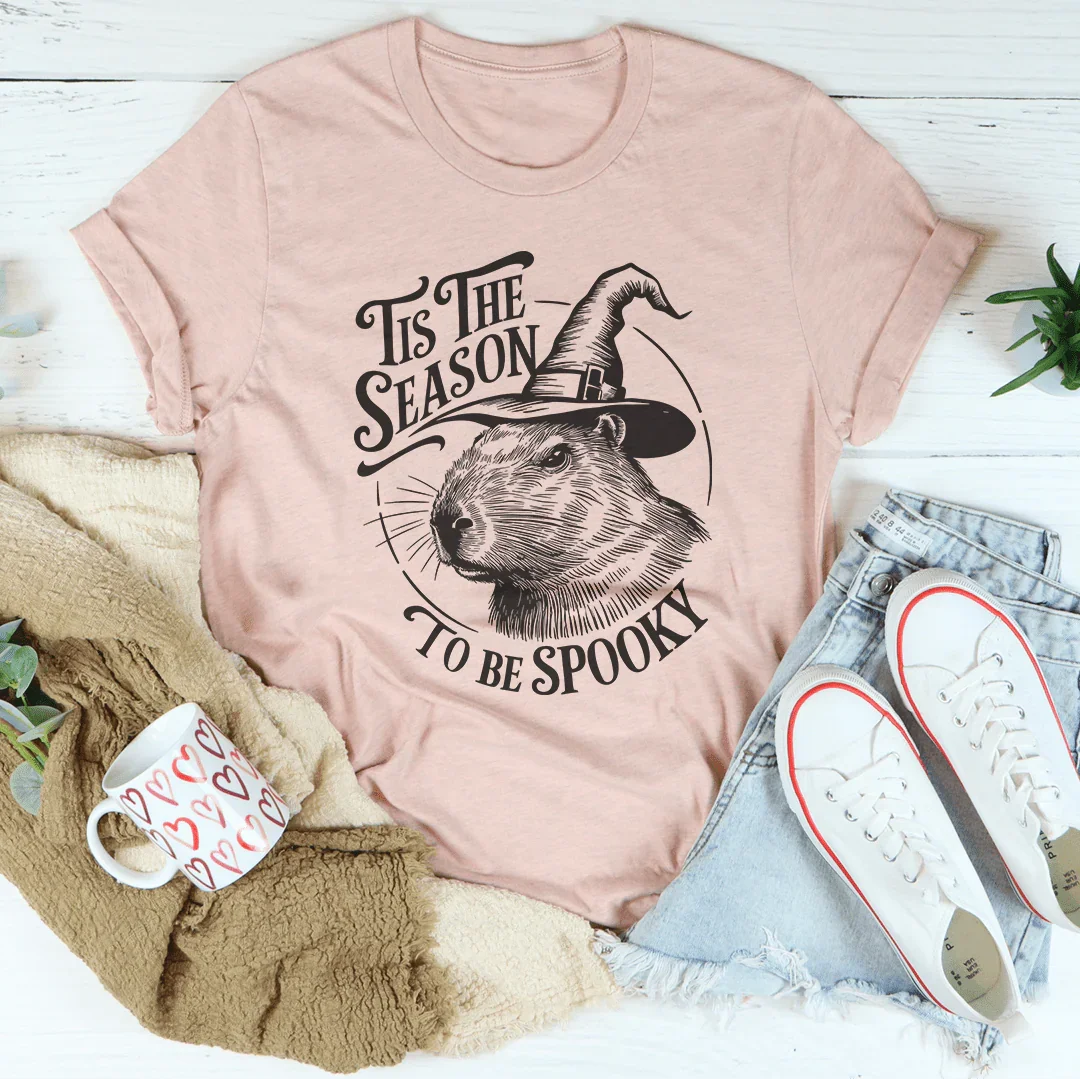 Tis The Season To Be Spooky Capybara Tee