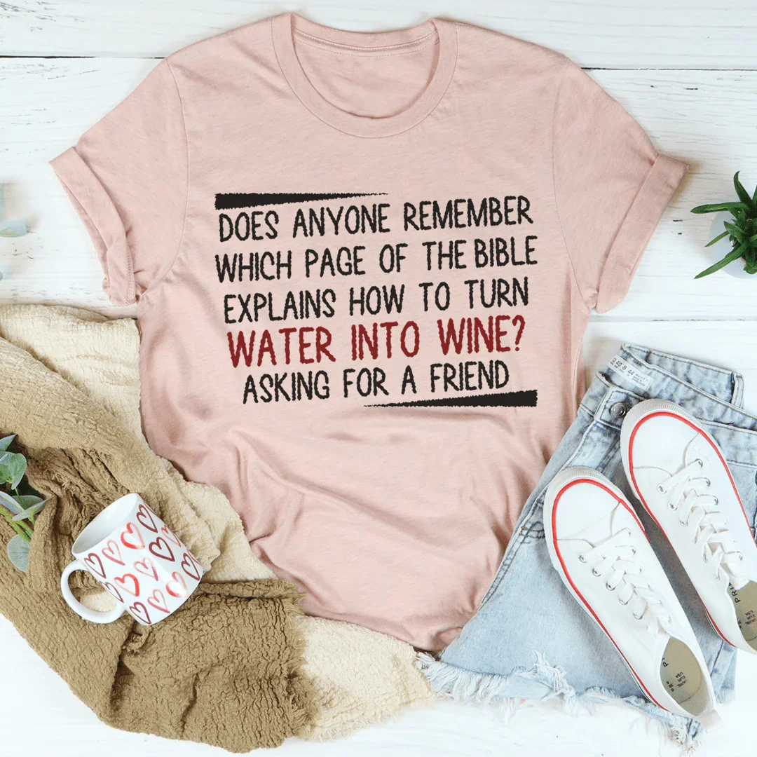 Water Into Wine Tee
