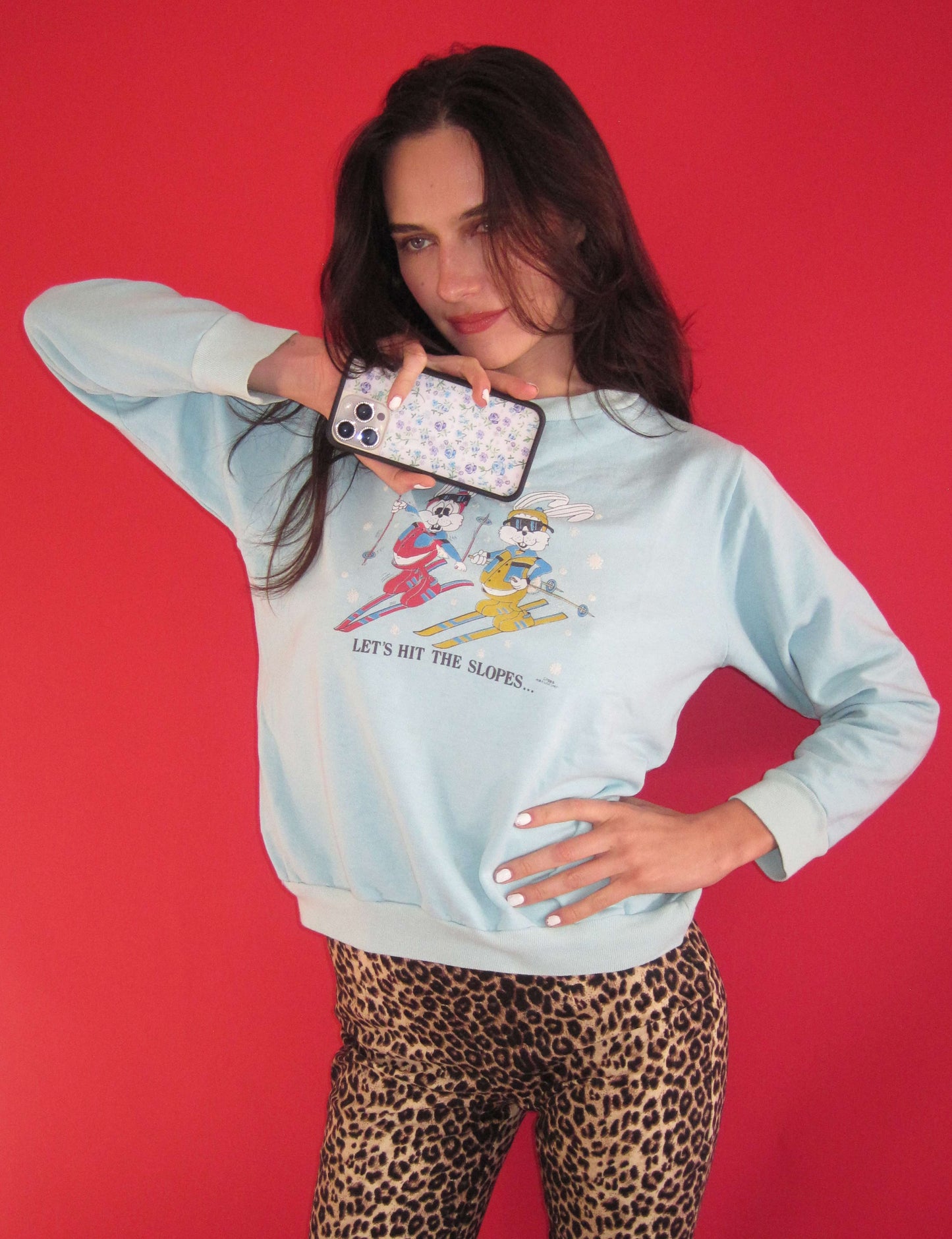 Lilac and Blue Floral iPhone Case