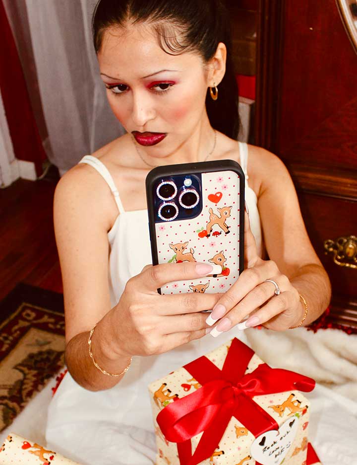 Oh Deer and Red Gingham Hearts Gift Wrap - 2 Pack