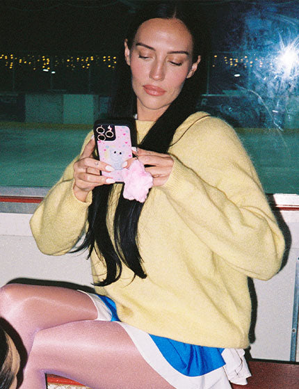 Fluffy Star Charm | Pink