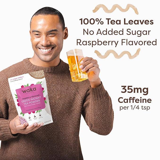 Unsweetened Raspberry Flavored Green Instant Tea 4.5 oz Bag