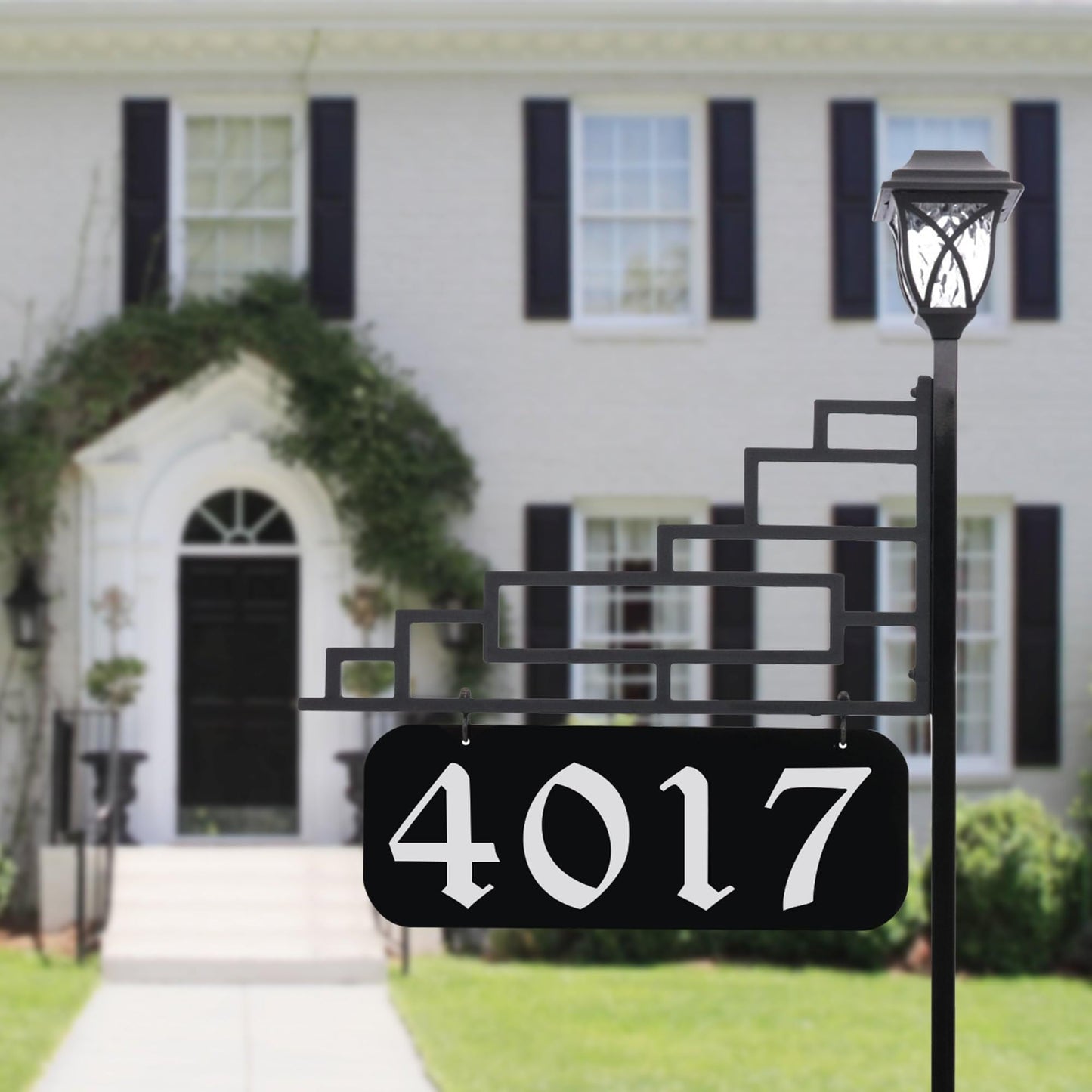 Excalibur Address Sign With LED Solar Light