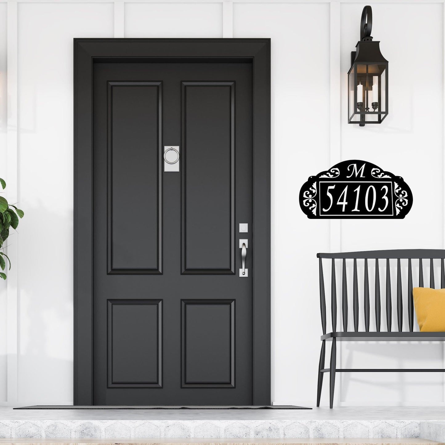 Le Paris Reflective Wall-Mounted Address Sign