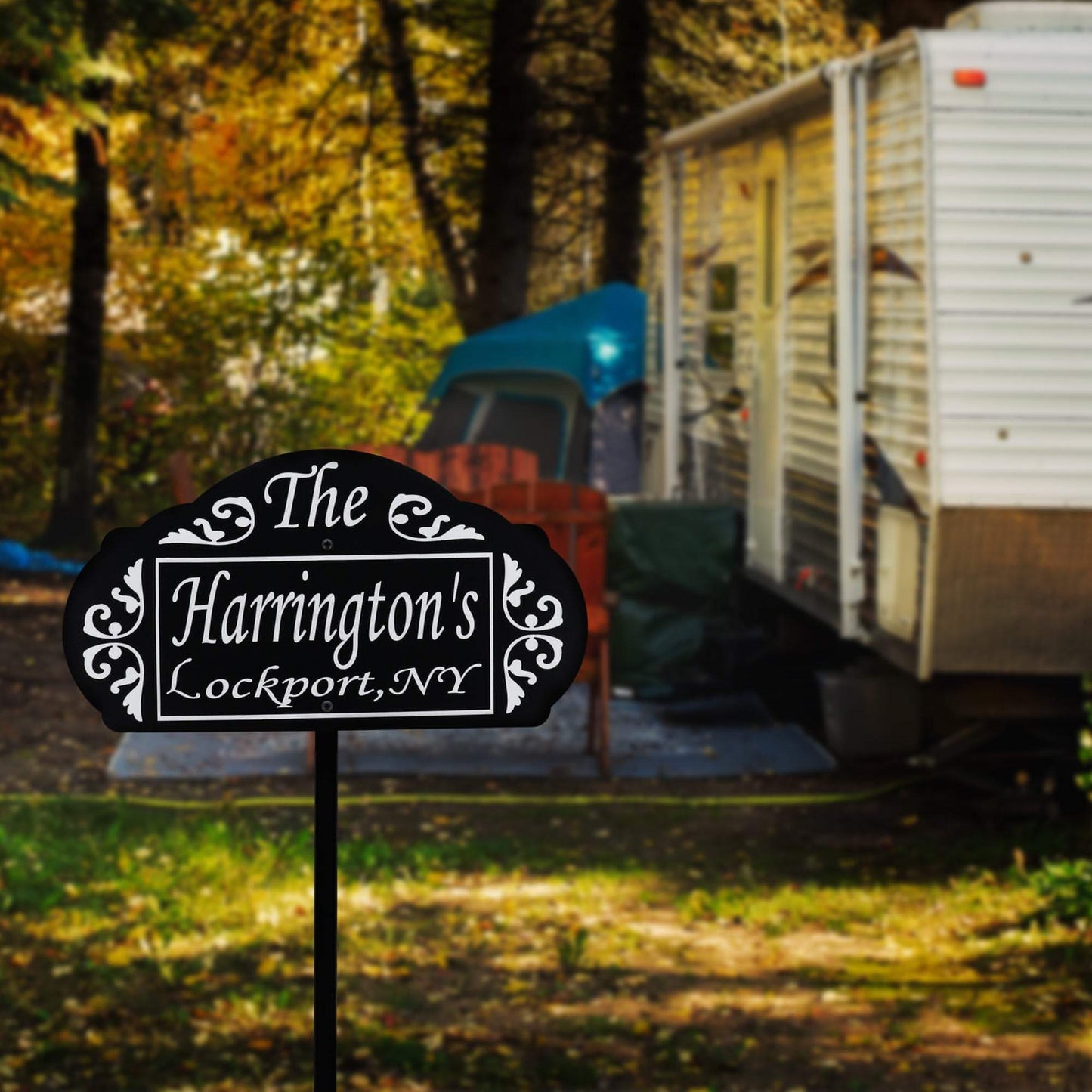 Le Paris Camping RV Sign - 30" Pole