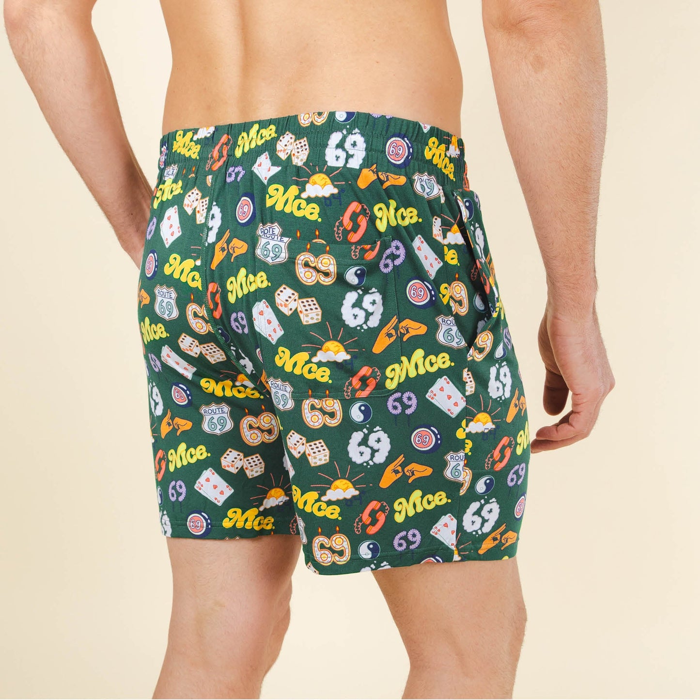 The Wine Dine & 69 | Route 69 Men’s Pajama Shorts