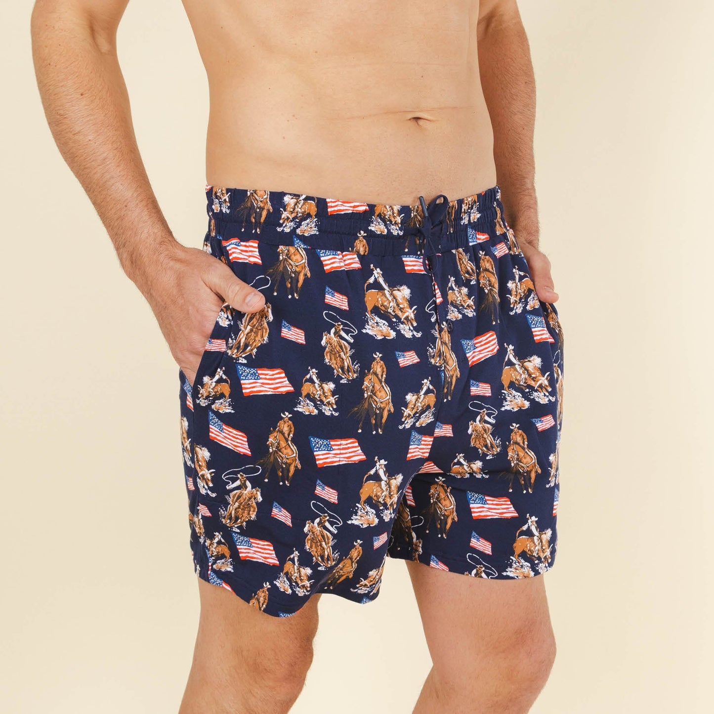 The Bootstraps & Chaps | Americana Cowboy Men’s Pajama Shorts