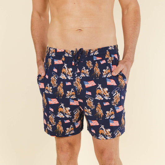 The Bootstraps & Chaps | Americana Cowboy Men’s Pajama Shorts