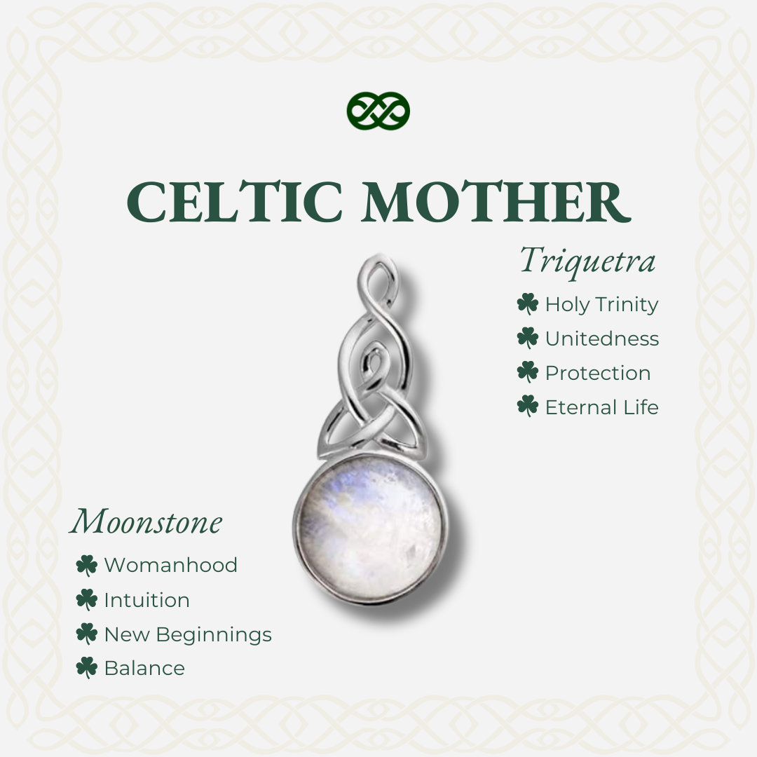 Celtic Mother™ 18K White Gold Moonstone Ring