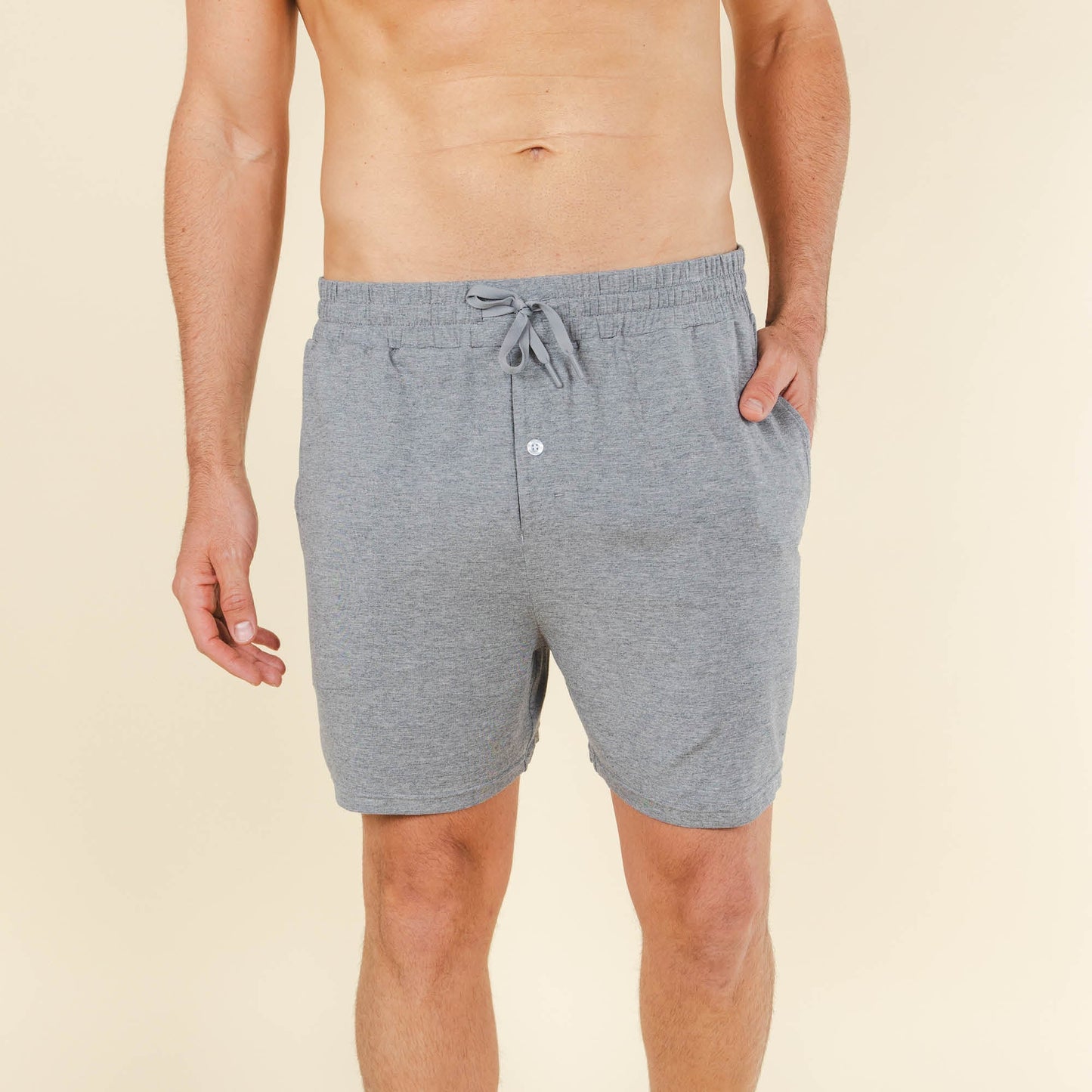 The Rock Solid | Mild Grey SleepDeep™ Men’s Pajama Shorts